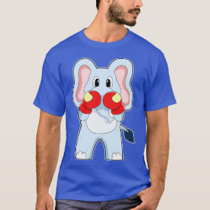 Camiseta Elefante en boxeo con guantes de boxeo