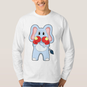 Camiseta Elefante en boxeo con guantes de boxeo
