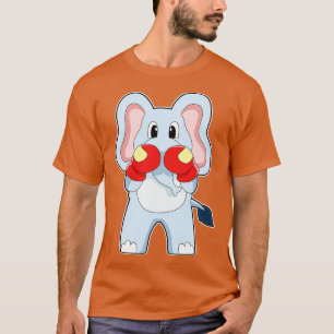 Camiseta Elefante en boxeo con guantes de boxeo
