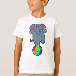 Camiseta Elefante en Circo con bola circo