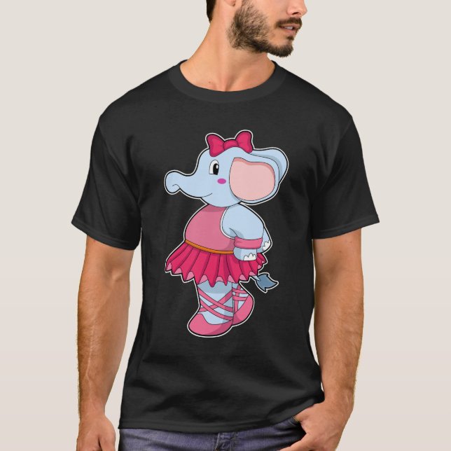 Camiseta Elefante en el ballet con falda (Anverso)