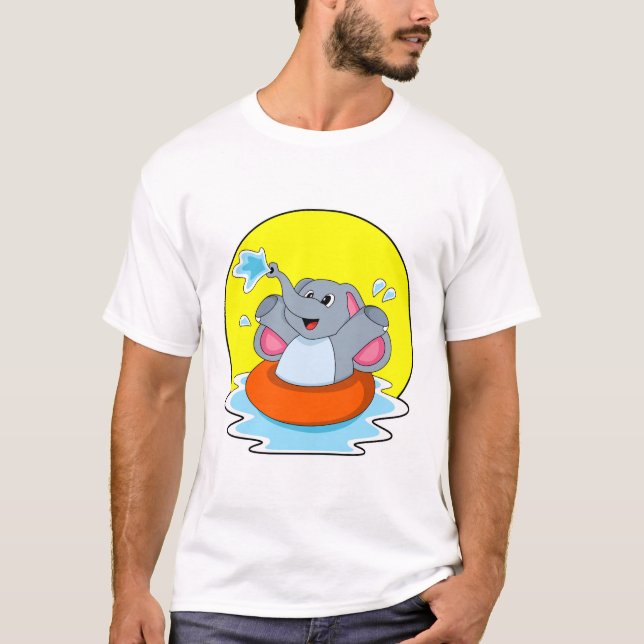 Camiseta Elefante en el baño con la vida (Anverso)