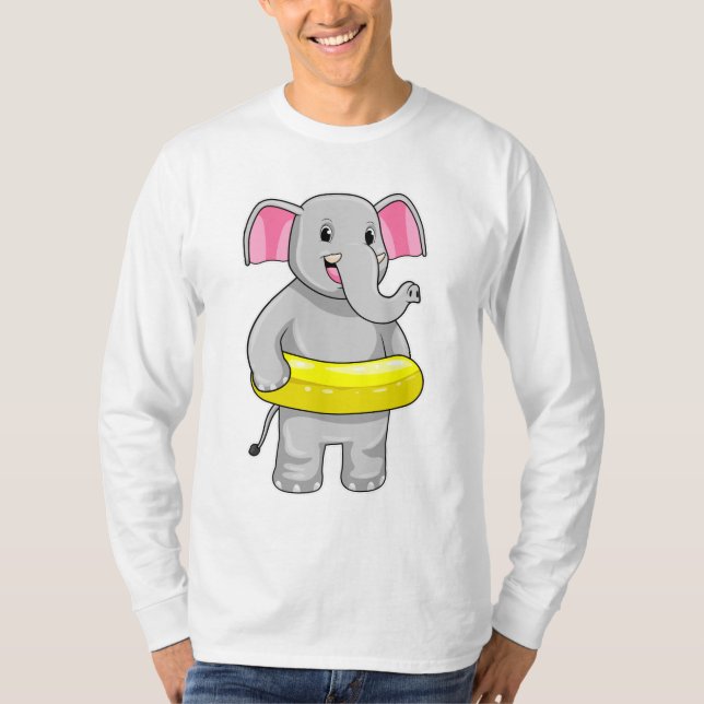 Camiseta Elefante en el baño con la vida (Anverso)