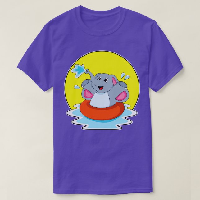 Camiseta Elefante en el baño con la vida (Diseño del anverso)