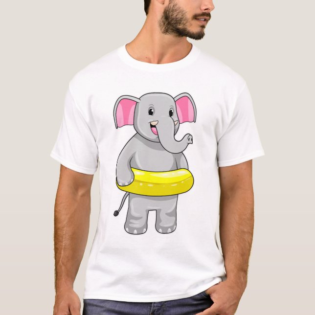 Camiseta Elefante en el baño con la vida (Anverso)