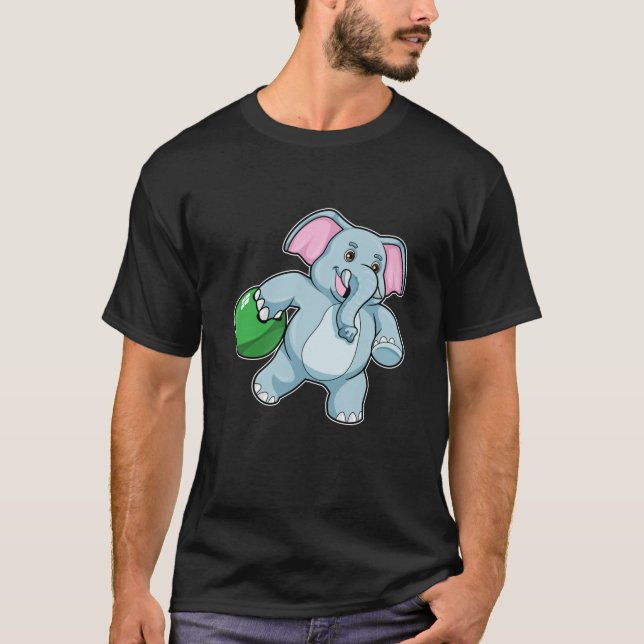 Camiseta Elefante en el Bowling con bolas (Anverso)