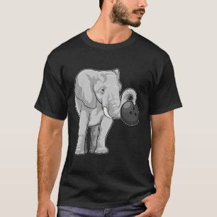 Camiseta Elefante en el Bowling con bolas