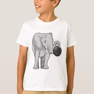 Camiseta Elefante en el Bowling con bolas