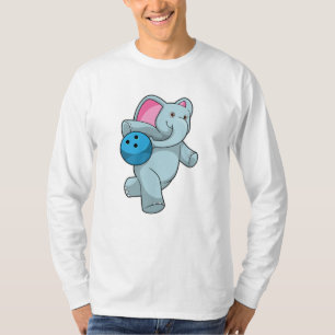 Camiseta Elefante en el Bowling con bolas