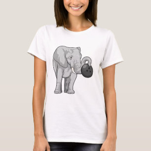 Camiseta Elefante en el Bowling con bolas