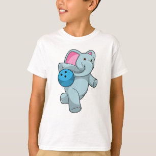 Camiseta Elefante en el Bowling con bolas