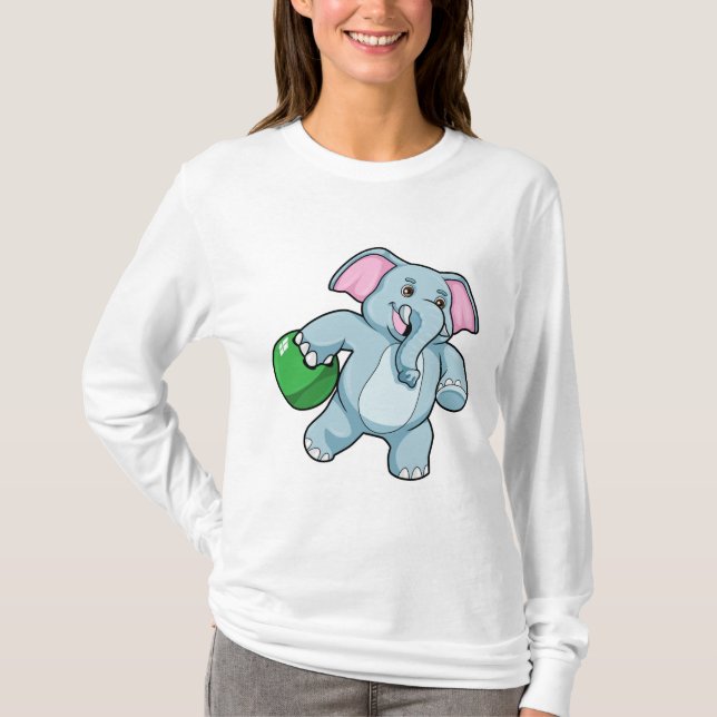 Camiseta Elefante en el Bowling con bolas