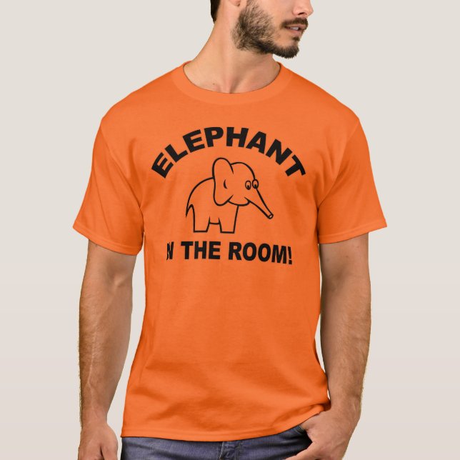 Camiseta Elefante en el cuarto (Anverso)