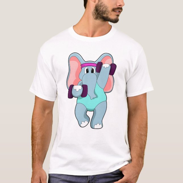 Camiseta Elefante en el entrenamiento de la fuerza con camp (Anverso)