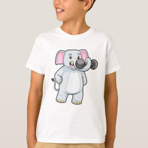 Camiseta Elefante en el entrenamiento Strenght con Dumbbell