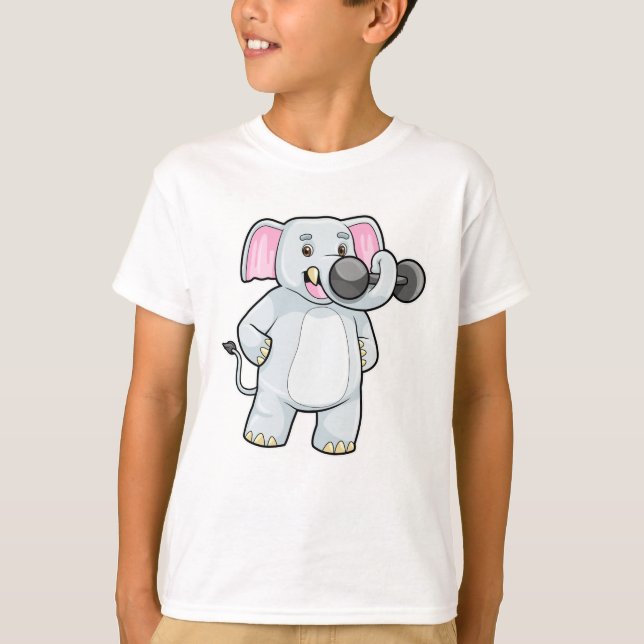 Camiseta Elefante en el entrenamiento Strenght con Dumbbell (Anverso)