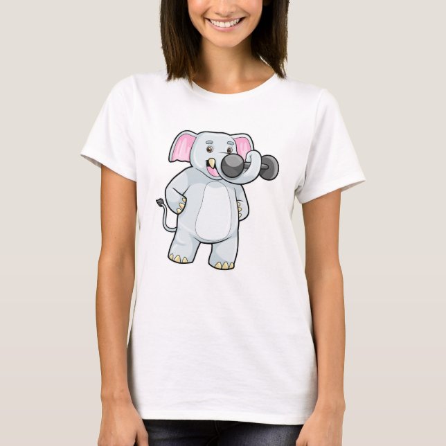 Camiseta Elefante en el entrenamiento Strenght con Dumbbell (Anverso)