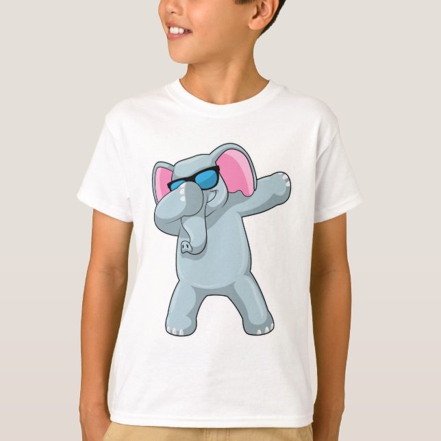 Camiseta Elefante en Hip Hop Dance Dab (Anverso)