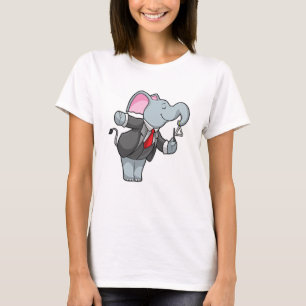 Camiseta Elefante en la música con triángulo