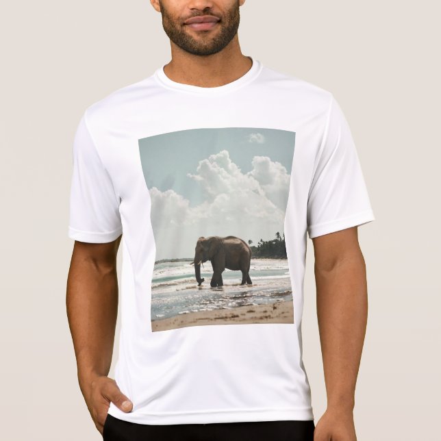 Camiseta Elefante en la playa (Anverso)