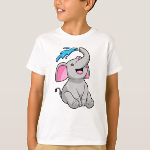 Camiseta Elefante en la salpicadura con agua