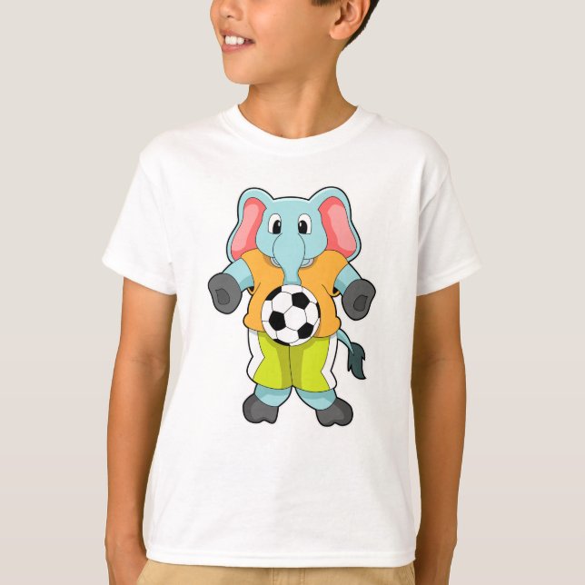 Camiseta Elefante en los deportes de fútbol (Anverso)
