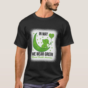 Camiseta Elefante En Mayo Usamos Verde Para La Salud Mental