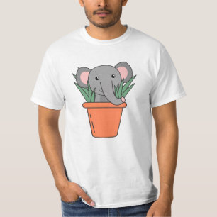 Camiseta Elefante En Plantas De Elefantes Graciosas De Blum