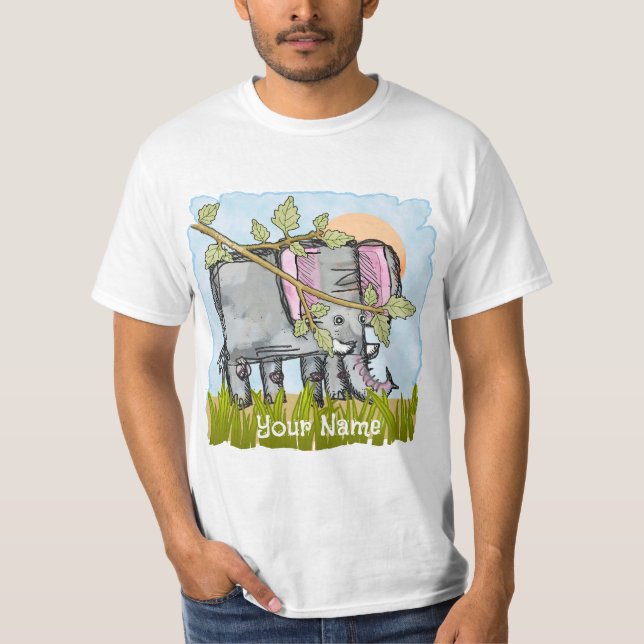 Camiseta Elefante escondiéndose  (Anverso)
