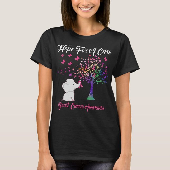 Camiseta Elefante Esperanza De Una Conciencia Sobre El Cánc (Anverso)