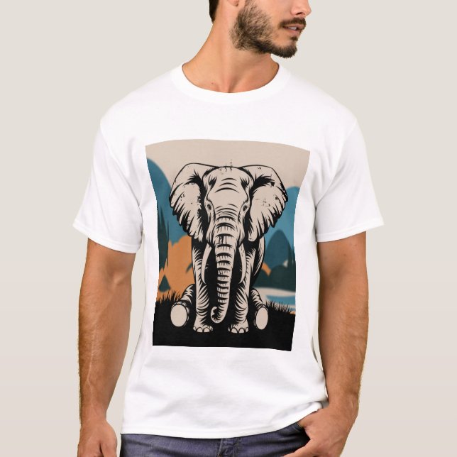 Camiseta Elefante estilizado (Anverso)