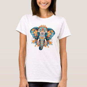 Camiseta Elefante estilo bohemio