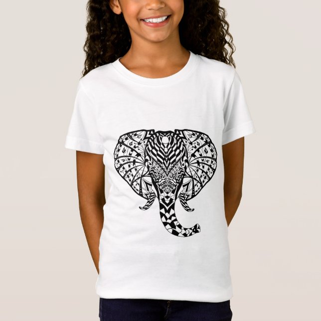 Camiseta Elefante étnico del modelo (Anverso)