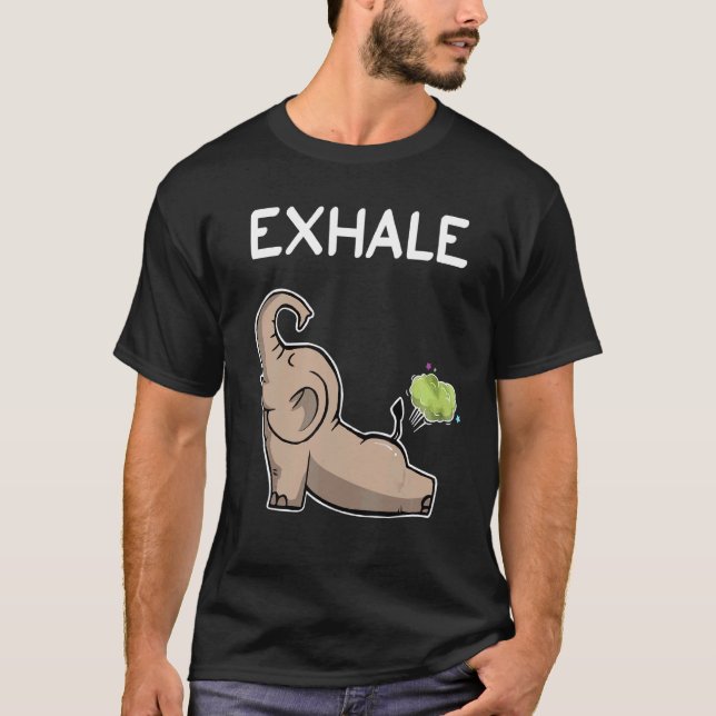 Camiseta Elefante Exhala Yoga Elefante (Anverso)