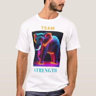 CAMISETA "ELEFANTE FUERZA DEL EQUIPO DE AMANTE"