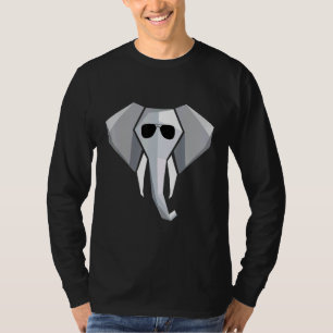 Camiseta Elefante Genial Con Gafas De Sol Sombrillas Gafas