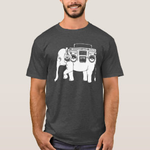 Camiseta Elefante Ghetto Blaster retro