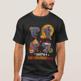 Camiseta Elefante gracioso halloGraciasMas regalo de Navida