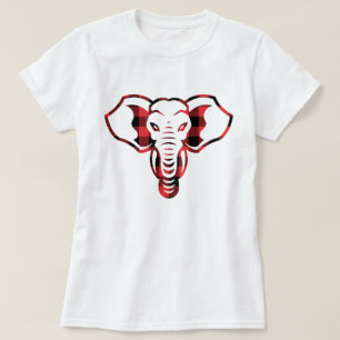 Camiseta Elefante gráfico rojo trenzado de Guay