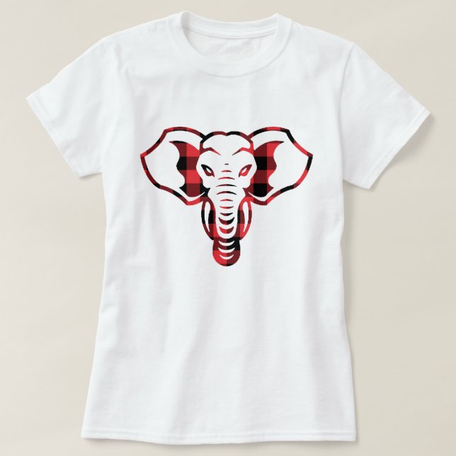 Camiseta Elefante gráfico rojo trenzado de Guay (Diseño del anverso)