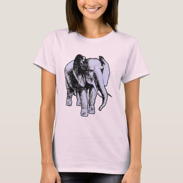 Camiseta Elefante gris grande (Anverso)
