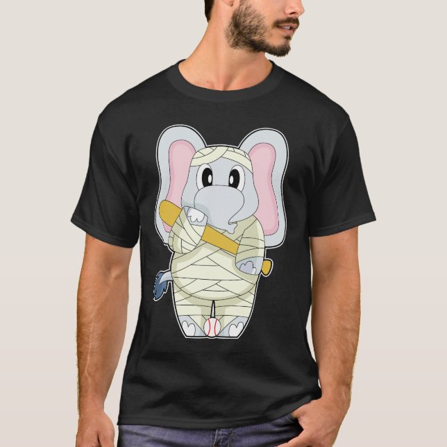 Camiseta Elefante Halloween Béisbol (Anverso)