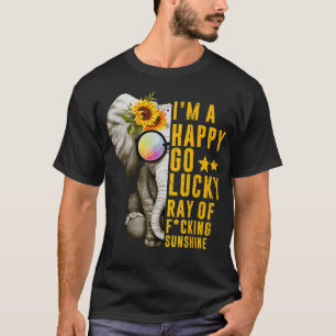 Camiseta Elefante Hippie Soy Un Feliz Vuelo Afortunado De S