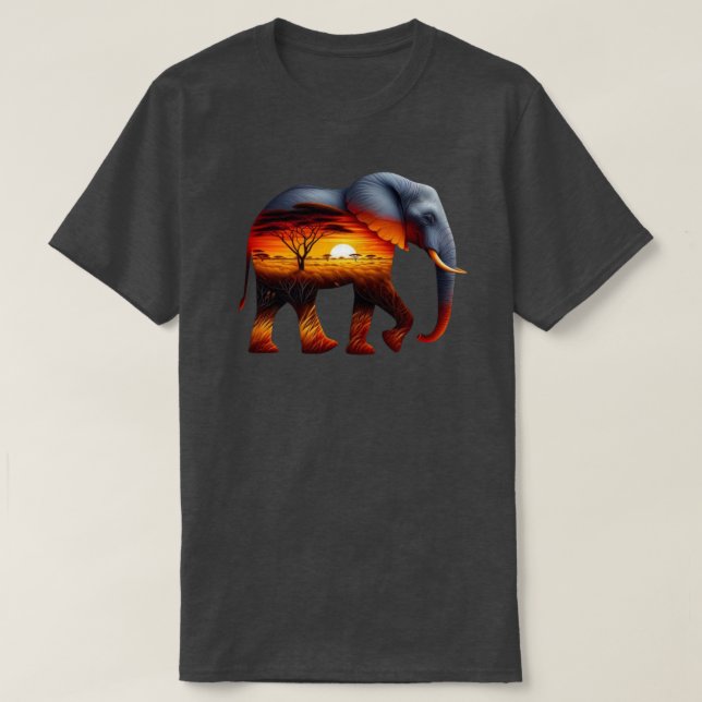 Camiseta Elefante Hoodie Africano (Diseño del anverso)