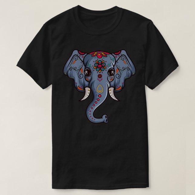 Camiseta Elefante indio Asiático (Diseño del anverso)