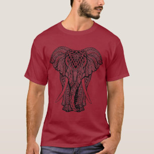 Camiseta Elefante indio de colores decorativos