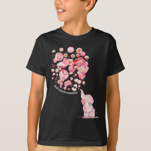 Camiseta Elefante Inflando Globos Rojos Enfermedad del Cora