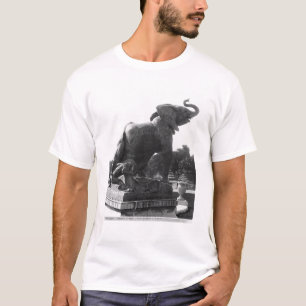 Camiseta Elefante joven cogido en una trampa