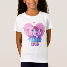 Elefante Kawaii Rosa Enamorado