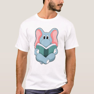Camiseta Elefante leyendo un libro